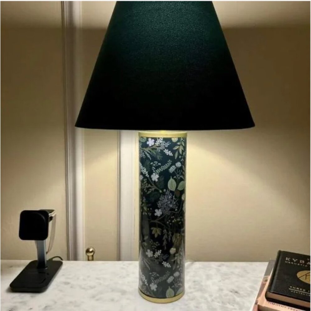 Rifle Paper Co. x Target Floral Lamp w/ Empire Velvet Shade, Juniper Forest NWT - Picture 4 of 8